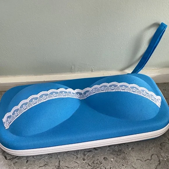 Blue and Pink Bra Travel Cases - Picture 2 of 6